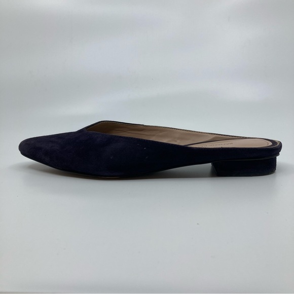 Banana Republic Charcoal Suede Slide On Mules. Leather! - Picture 2 of 3